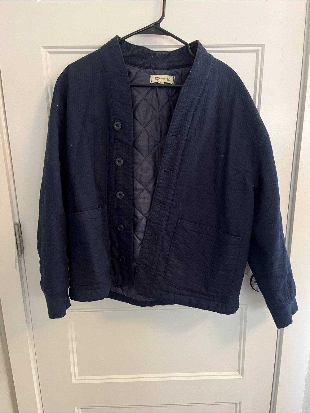 Madewell Quilted Jacket in Navy
